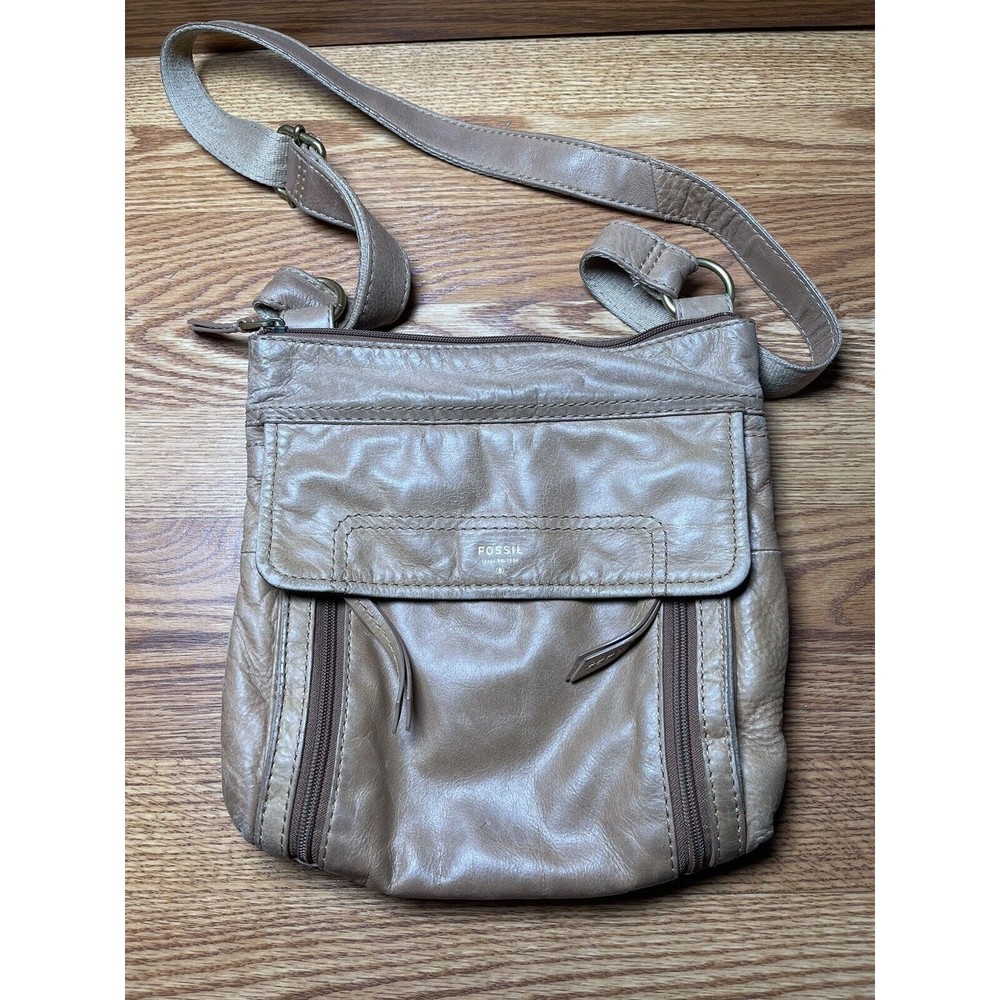 Vintage 1954 Fossil Messenger Organizer Crossbody Bag